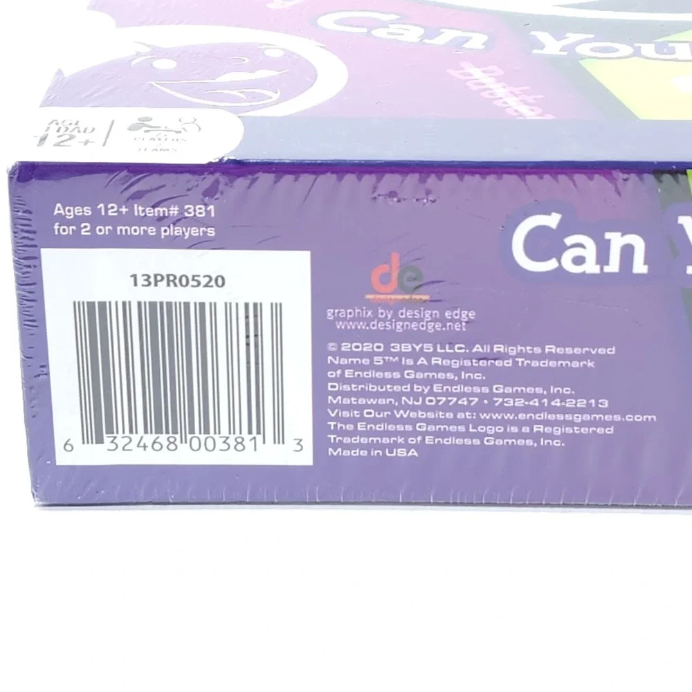 Name 5 Card Game? Party Pack 2 or More Player Teams Card Board Party Game Sealed